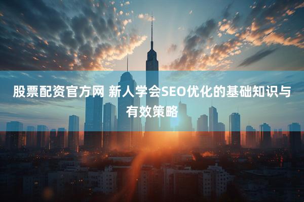 股票配资官方网 新人学会SEO优化的基础知识与有效策略